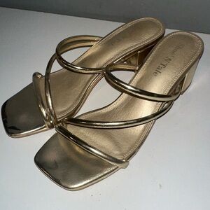 Steve Madden Gold Strappy Heels